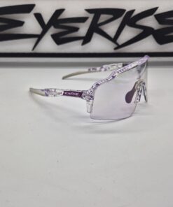 DL-EVO 11 Trasparente, gocce lilla, lente fotocromatica viola. Verniciati a mano.
