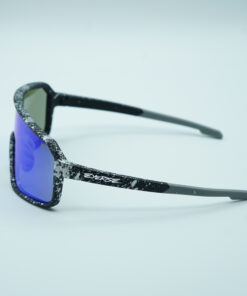 Alternative view of FLY Nero gocce argento, lente blue specchiata e logo specchiato