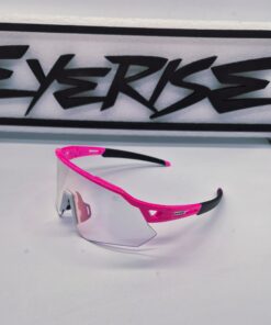 DL-EVO ROAD Viola fluo con glitter, lente fotocromatica viola.