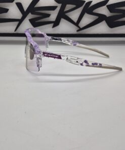 Alternative view of DL-EVO 11 Trasparente, gocce lilla, lente fotocromatica viola. Verniciati a mano.